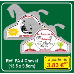 Plaque Alu numérique Cheval- Réf PA4